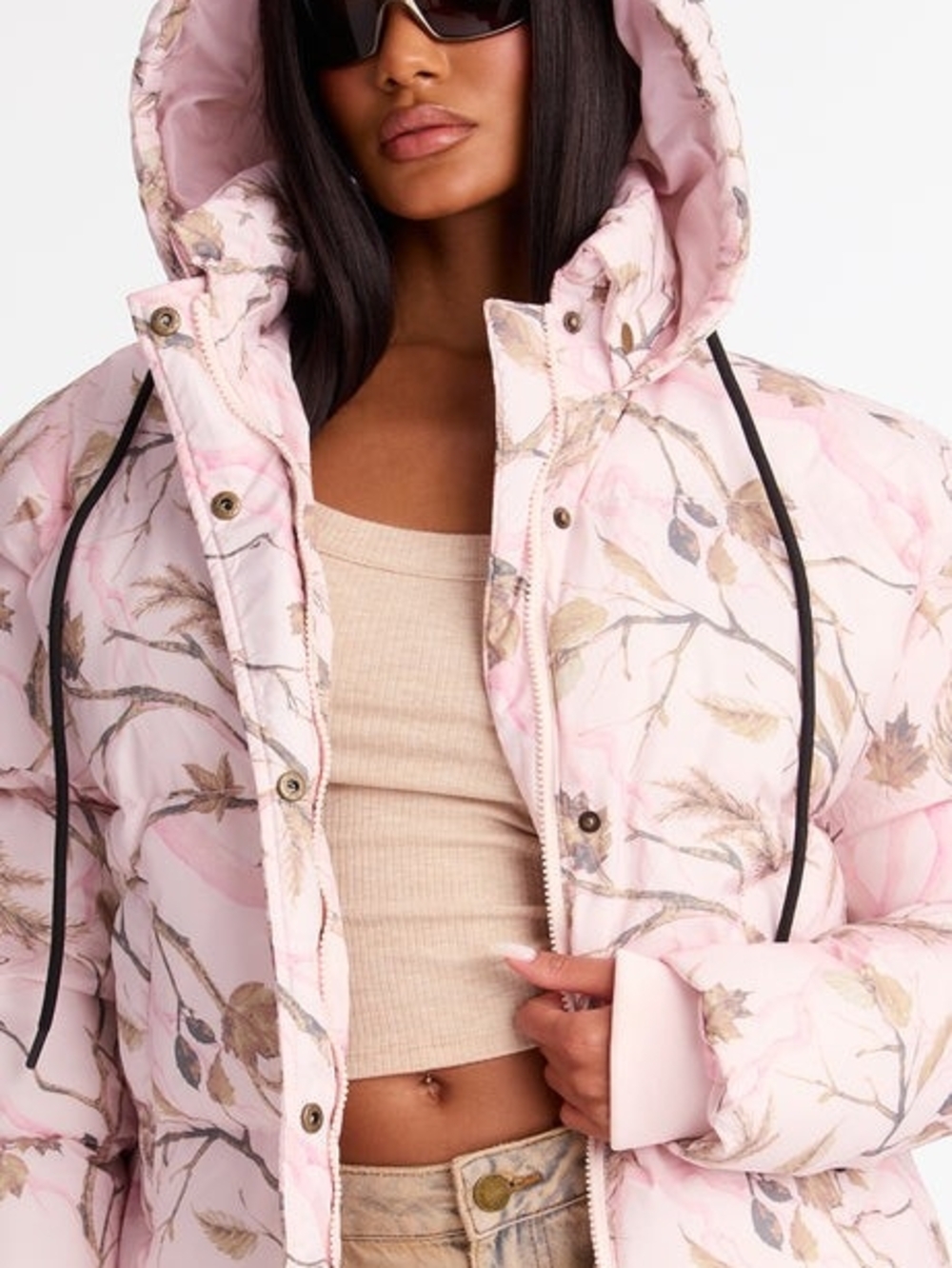 💥Ski Views Tree Camo Puffer Jacket